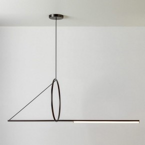 Подвесной светильник Imperiumloft Suspension Cercle Et Trait – Graphite Satine 40.1282-0 в Салехарде - salekhard.mebel24.online | фото