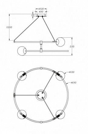 Подвесной светильник Maytoni Balance MOD317PL-04B в Салехарде - salekhard.mebel24.online | фото 4