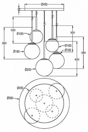 Подвесной светильник Maytoni Basic form MOD321PL-05G1 в Салехарде - salekhard.mebel24.online | фото 4
