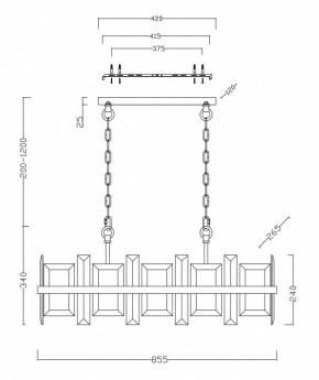 Подвесной светильник Maytoni Cerezo MOD201PL-08N в Салехарде - salekhard.mebel24.online | фото 4