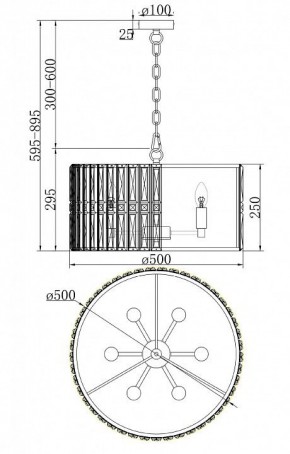 Подвесной светильник Maytoni Facet MOD094PL-06G в Салехарде - salekhard.mebel24.online | фото 4