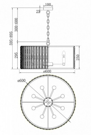 Подвесной светильник Maytoni Facet MOD094PL-08G в Салехарде - salekhard.mebel24.online | фото 3