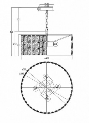 Подвесной светильник Maytoni Gelid MOD184-PL-04-CH в Салехарде - salekhard.mebel24.online | фото 6