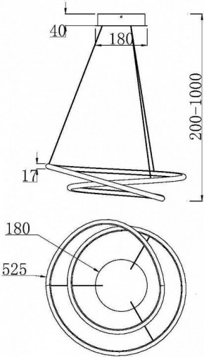 Подвесной светильник Maytoni Halo MOD100PL-L47BSK1 в Салехарде - salekhard.mebel24.online | фото 4