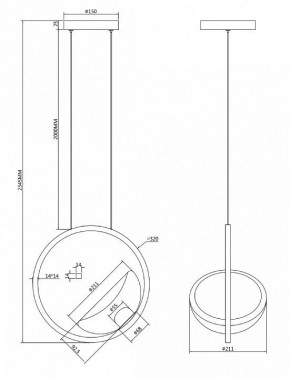 Подвесной светильник Maytoni Lunare MOD327PL-L5BS3K в Салехарде - salekhard.mebel24.online | фото 8