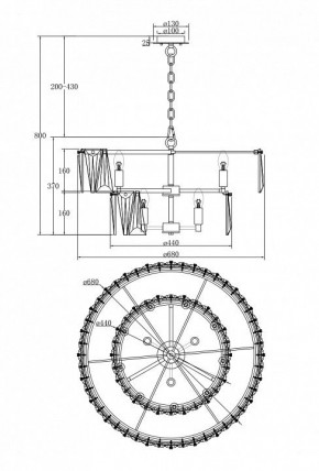 Подвесной светильник Maytoni Puntes MOD043PL-12G в Салехарде - salekhard.mebel24.online | фото 5