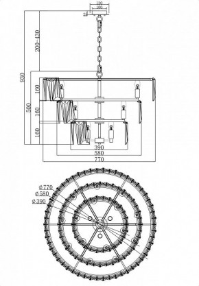 Подвесной светильник Maytoni Puntes MOD043PL-18CH в Салехарде - salekhard.mebel24.online | фото 4