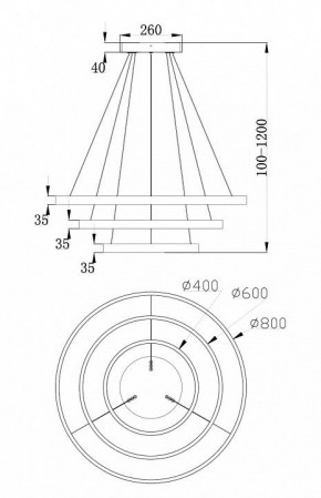 Подвесной светильник Maytoni Rim MOD058PL-L100W4K в Салехарде - salekhard.mebel24.online | фото 6