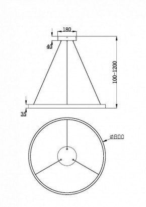 Подвесной светильник Maytoni Rim MOD058PL-L42BK в Салехарде - salekhard.mebel24.online | фото 3