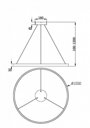 Подвесной светильник Maytoni Rim MOD058PL-L54BSK в Салехарде - salekhard.mebel24.online | фото 3