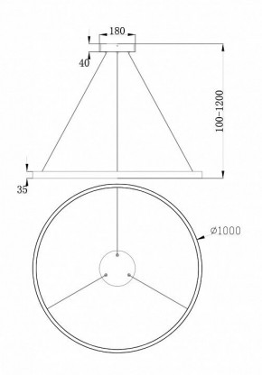 Подвесной светильник Maytoni Rim MOD058PL-L54W4K в Салехарде - salekhard.mebel24.online | фото 4