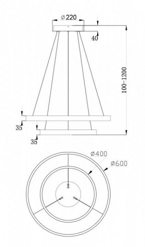 Подвесной светильник Maytoni Rim MOD058PL-L55BS4K в Салехарде - salekhard.mebel24.online | фото 7