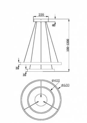 Подвесной светильник Maytoni Rim MOD058PL-L55BSK в Салехарде - salekhard.mebel24.online | фото 4