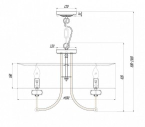 Подвесной светильник Maytoni Roma ARM006PL-06G в Салехарде - salekhard.mebel24.online | фото 3
