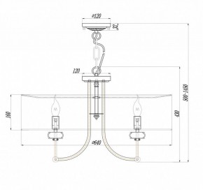 Подвесной светильник Maytoni Roma ARM006PL-08G в Салехарде - salekhard.mebel24.online | фото 4