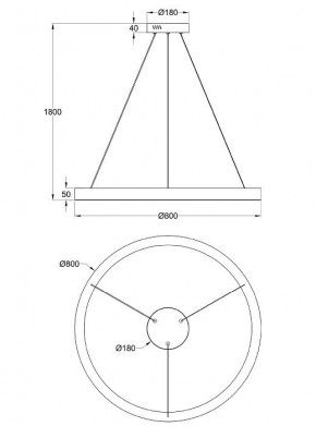 Подвесной светильник Maytoni Saturno MOD415PL-L60BS4K в Салехарде - salekhard.mebel24.online | фото 4