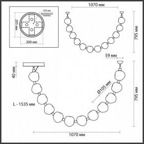 Подвесной светильник Odeon Light Jemstone 5085/48L в Салехарде - salekhard.mebel24.online | фото 7