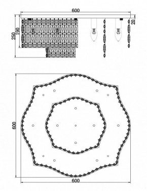 Потолочная люстра Maytoni Dune DIA005CL-10CH в Салехарде - salekhard.mebel24.online | фото 2