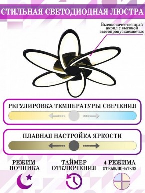 Потолочная люстра Natali Kovaltseva High-Tech Led Lamps HIGH-TECH LED LAMPS 82008 BLACK в Салехарде - salekhard.mebel24.online | фото 5