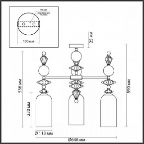 Потолочная люстра Odeon Light Bizet 4855/3C в Салехарде - salekhard.mebel24.online | фото 3