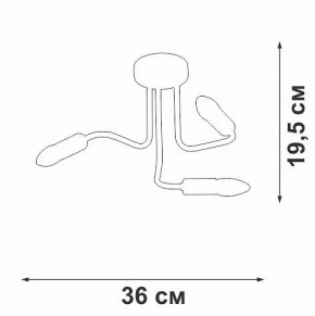 Потолочная люстра Vitaluce V3023 V3023-1/3PL в Салехарде - salekhard.mebel24.online | фото 2