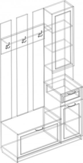 Прихожая Александрия (модульная) в Салехарде - salekhard.mebel24.online | фото 5