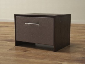 PROxSON Тумба Varna (ЛДСП Венге+экокожа Дуб венге с коричневым) 51x40 в Салехарде - salekhard.mebel24.online | фото
