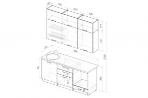 ШЕЛЛИ Кухонный гарнитур Макси 1800 мм в Салехарде - salekhard.mebel24.online | фото 2