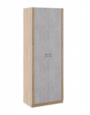Шкаф 2 двери Глэдис М22 (Дуб Золотой/Цемент светлый) в Салехарде - salekhard.mebel24.online | фото