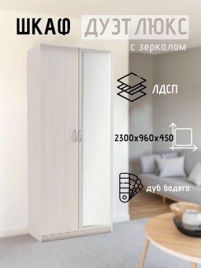 Шкаф 2-х створчатый Дуэт Люкс с зеркалом в Салехарде - salekhard.mebel24.online | фото 5
