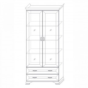 Шкаф (2 стеклодвери) Сиена в Салехарде - salekhard.mebel24.online | фото 3