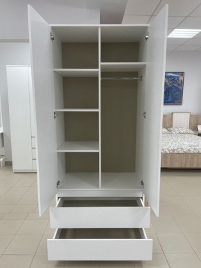 Шкаф 2-ств. с 2 ящиками "Бьянко" в Салехарде - salekhard.mebel24.online | фото 2