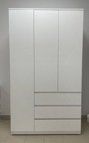 Шкаф 3-ств. с 3 ящиками "Бьянко" в Салехарде - salekhard.mebel24.online | фото 3
