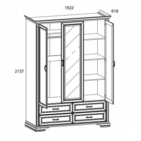 Шкаф 3D4S Z, MONAKO, цвет Сосна винтаж в Салехарде - salekhard.mebel24.online | фото 1