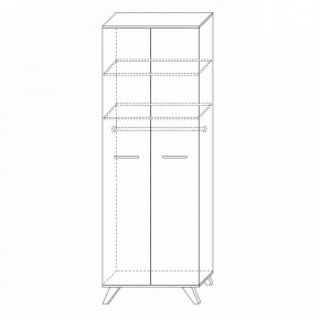 Шкаф 800 высокий Вега Скандинавия в Салехарде - salekhard.mebel24.online | фото 5