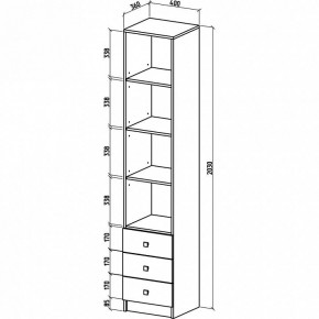 Шкаф для белья Бостон-3 в Салехарде - salekhard.mebel24.online | фото 3