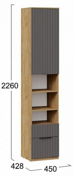 Шкаф комбинированный Хилтон Исп. 2 в Салехарде - salekhard.mebel24.online | фото 8
