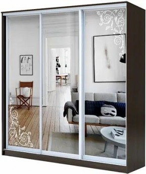 Шкаф-купе ХИТ 22-4-18/2-656 ОРНАМЕНТ в Салехарде - salekhard.mebel24.online | фото