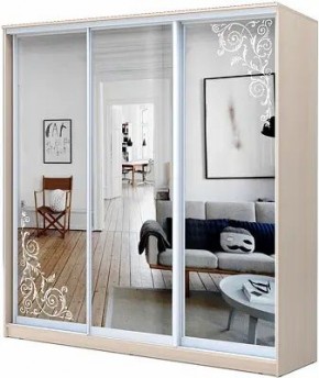 Шкаф-купе ХИТ 22-4-20-656 ОРНАМЕНТ в Салехарде - salekhard.mebel24.online | фото