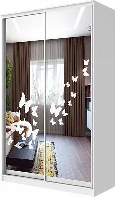 Шкаф-купе ХИТ 24-12-66 БАБОЧКИ в Салехарде - salekhard.mebel24.online | фото