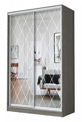Шкаф-купе ХИТ 24-4-12/2-66 РОМБ БОЛЬШОЙ в Салехарде - salekhard.mebel24.online | фото