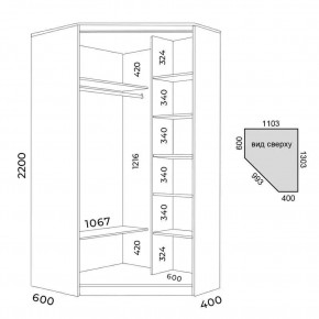 Шкаф-купе ХИТ-У-L-22-64-55 в Салехарде - salekhard.mebel24.online | фото 3