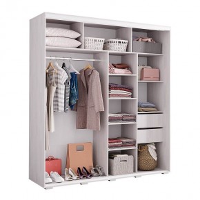 Шкаф-купе Крафт-7 ясень белый в Салехарде - salekhard.mebel24.online | фото 3