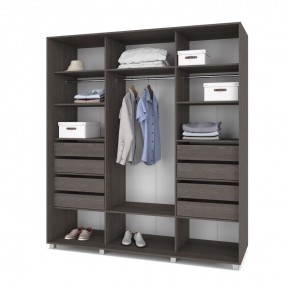 МАРТИН Шкаф-купе с зеркалом Анкор темный (2200*600) М622 в Салехарде - salekhard.mebel24.online | фото 4