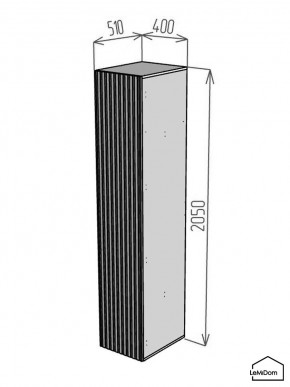 Шкаф Linnea MHR-1-2 2050х400х510 (ДВ-М 11.1.25) в Салехарде - salekhard.mebel24.online | фото 2