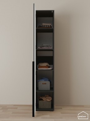 Шкаф Linnea MHR-1-2 2050х400х510 (Графит-М 11.1.25) в Салехарде - salekhard.mebel24.online | фото 4