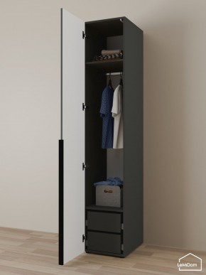 Шкаф Linnea MHR-1-3 2050х400х510 (Графит-М 11.1.25) в Салехарде - salekhard.mebel24.online | фото 5