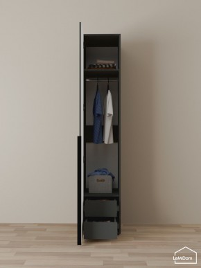 Шкаф Linnea MHR-1-3 2050х400х510 (Графит-М 11.1.25) в Салехарде - salekhard.mebel24.online | фото 6