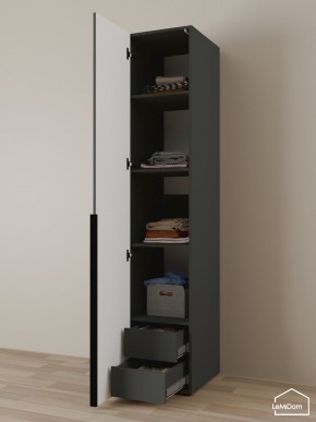 Шкаф Linnea MHR-1-4 2050х400х510 (Графит-М 11.1.25) в Салехарде - salekhard.mebel24.online | фото 6