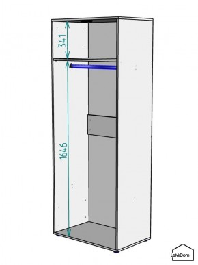 Шкаф Linnea MHR-2PO 2050х800х510 (Белый-М 11.1.1) в Салехарде - salekhard.mebel24.online | фото 3